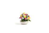 Vintage 1:12 Miniature Dollhouse Flower Arrangement with Daffodils & Tulips