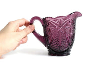 Vintage Large Amethyst Purple Pressed Glass Creamer