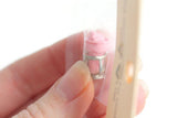 New Vintage 1:12 Miniature Dollhouse Pink Milkshake