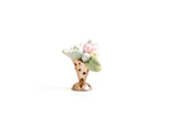 Vintage Petite Princess Dollhouse Miniature Vase & Flowers