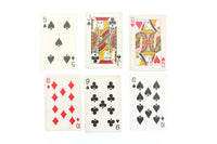 Vintage Set of 6 Silhouette-Themed Playing Cards