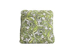 Green 12" Floral Print Throw Pillow