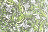 Green 12" Floral Print Throw Pillow