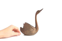 Vintage Copper Swan Planter or Figurine