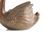 Vintage Copper Swan Planter or Figurine