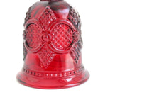 Vintage Avon Red Cranberry Glass Pressed Glass Cape Cod Collection Dinner Bell