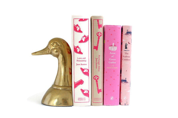 Vintage Brass Duck or Goose Bookend