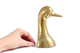 Vintage Brass Duck or Goose Bookend