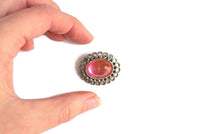 Vintage Pink & Silver Brooch