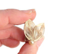 Vintage Gold Wire Leaf Clip-On Earrings