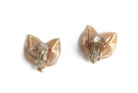 Vintage Gold Wire Leaf Clip-On Earrings