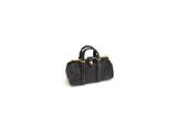 Artisan-Made Vintage Black 1:12 Miniature Dollhouse Purse or Handbag