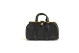Artisan-Made Vintage Black 1:12 Miniature Dollhouse Purse or Handbag
