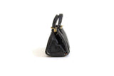 Artisan-Made Vintage Black 1:12 Miniature Dollhouse Purse or Handbag