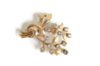 Vintage Gold Bouquet of Flowers Brooch