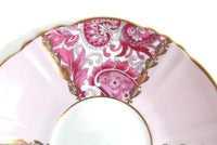 Vintage Royal Standard China Pink & Gold Floral Porcelain Teacup & Saucer Set