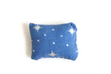 Vintage 1:12 Miniature Dollhouse Blue & White Star Print Throw Pillow