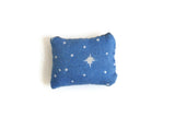 Vintage 1:12 Miniature Dollhouse Blue & White Star Print Throw Pillow