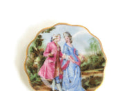 Vintage 1:12 Miniature Porcelain Fragonard Plate Collectible