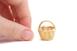 Vintage 1:12 Miniature Dollhouse Wicker Basket