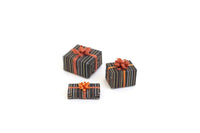 Artisan-Made Vintage Miniature Dollhouse Gift-Wrapped Boxes or Presents