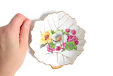 Vintage Pink Leaf Flower Bouquet Ring Dish or Trinket Dish