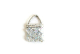 Vintage 1:12 Miniature Dollhouse Silver & Blue Purse or Handbag
