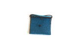 Vintage 1:12 Miniature Dollhouse Blue Purse or Handbag