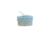 Vintage 1:12 Miniature Dollhouse Blue Floral Hat Box