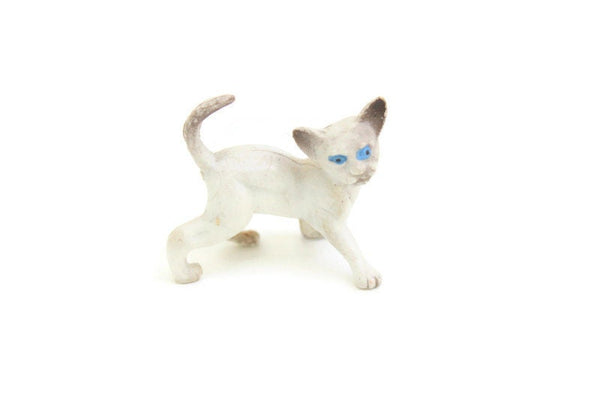 Vintage 1:12 Miniature Dollhouse Gray Pet Cat Figurine