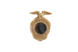 Vintage 1:12 Miniature Dollhouse Brass Federal Bull's Eye Wall Mirror with Eagle