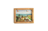 Vintage 1:12 Miniature Dollhouse Framed Monet "Garden at Sainte-Adresse" Painting