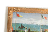 Vintage 1:12 Miniature Dollhouse Framed Monet "Garden at Sainte-Adresse" Painting