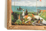Vintage 1:12 Miniature Dollhouse Framed Monet "Garden at Sainte-Adresse" Painting