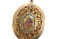 Vintage Large Gold Frame Fragonard Locket