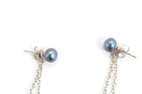 Vintage Honora Black Cultured Freshwater Pearl Convertible Earrings