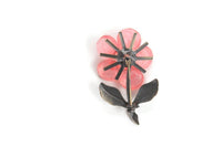Vintage Pink & Peach Daisy Flower Brooch