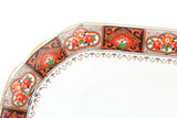 Vintage Duchess China White & Orange Floral Saucer or Ring Dish