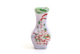 Vintage 1:12 Miniature Dollhouse Purple & Green Floral Porcelain Vase
