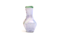 Vintage 1:12 Miniature Dollhouse Purple & Green Floral Porcelain Vase