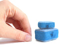 Vintage 1:12 Miniature Dollhouse Blue Luggage or Suitcase Set