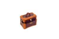 Artisan-Made Vintage 1:12 Miniature Dollhouse Train Case, Cosmetics Case or Suitcase