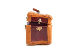 Artisan-Made Vintage 1:12 Miniature Dollhouse Train Case, Cosmetics Case or Suitcase