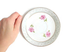Vintage Inarco China Pink Rose Pattern Saucer or Ring Dish