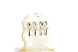 Vintage 1:12 Miniature Dollhouse Wall-Mounted Spoon Rack with Spoons