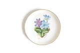 Vintage Blue & Purple Floral Pattern Porcelain China Saucer or Ring Dish