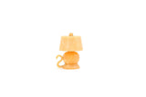 Vintage 1:12 Miniature Dollhouse Beige Marbled Plastic Table Lamp