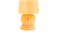 Vintage 1:12 Miniature Dollhouse Beige Marbled Plastic Table Lamp