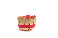 Vintage 1:12 Miniature Dollhouse Bushel Basket of Apples