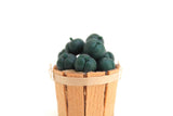 Vintage 1:12 Miniature Dollhouse Bushel Basket of Green Peppers